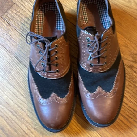 Johnston & Murphy Leather and Suede Wing Tips Brown 11.5 M - Picture 6 of 10